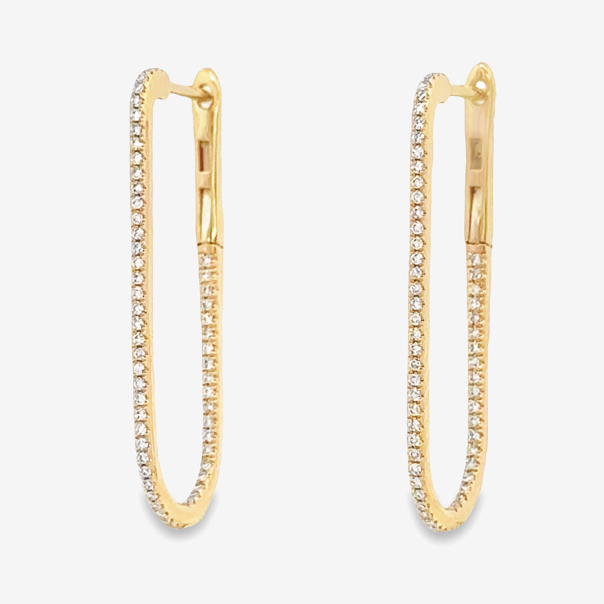 long eternity diamond u hoop earrings