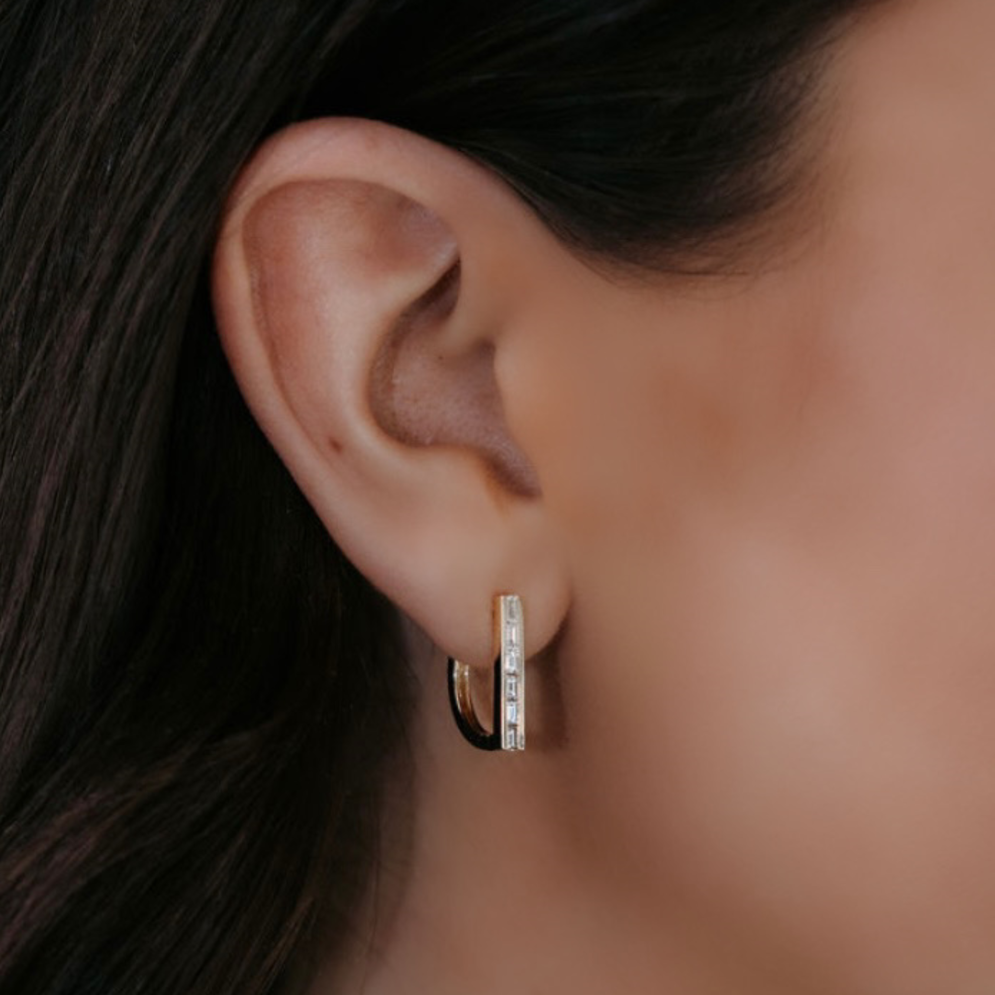 diamond bar earrings