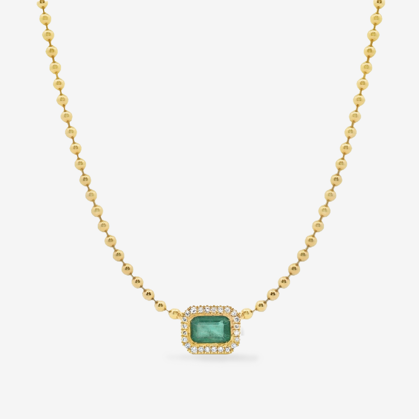 Emerald Halo Bead It Collection Necklace