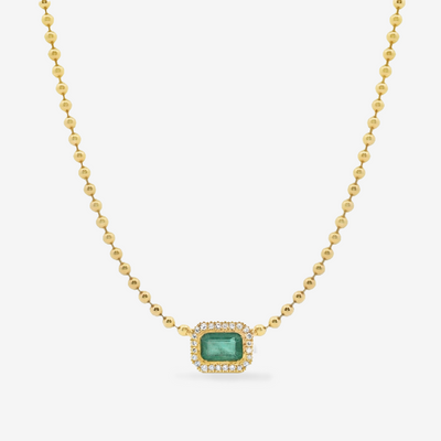 Emerald Halo Bead It Collection Necklace