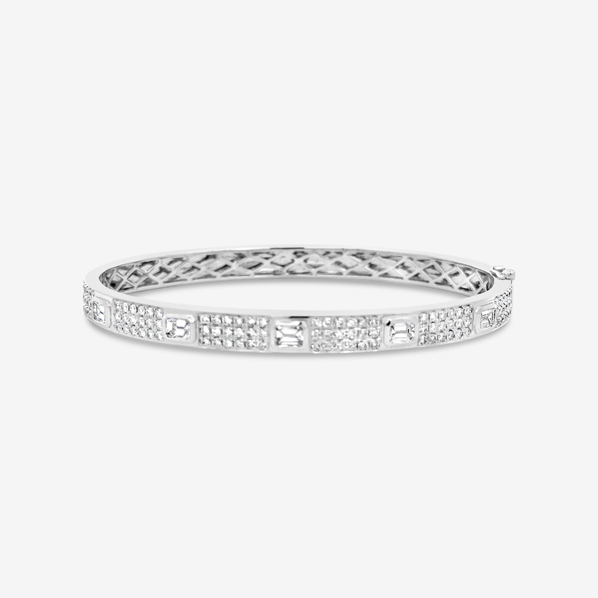 pave diamond bangle bracelet