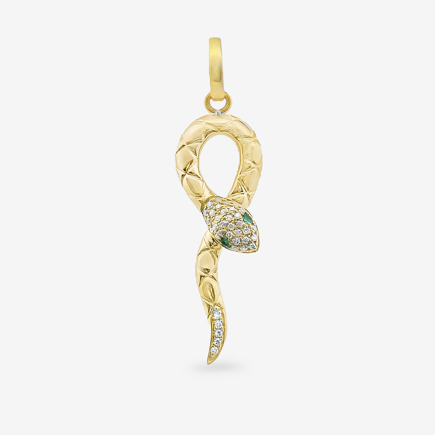 Emerald & Diamond Snake Charm