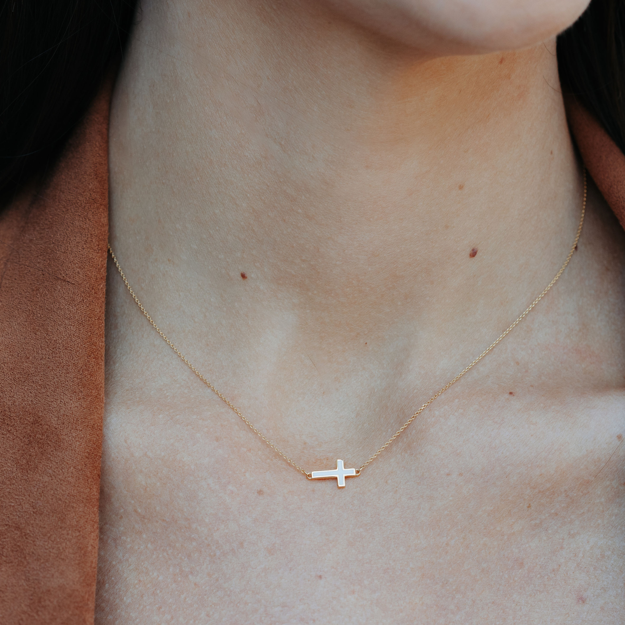 east west cross necklace