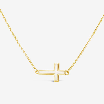 east west cross necklace