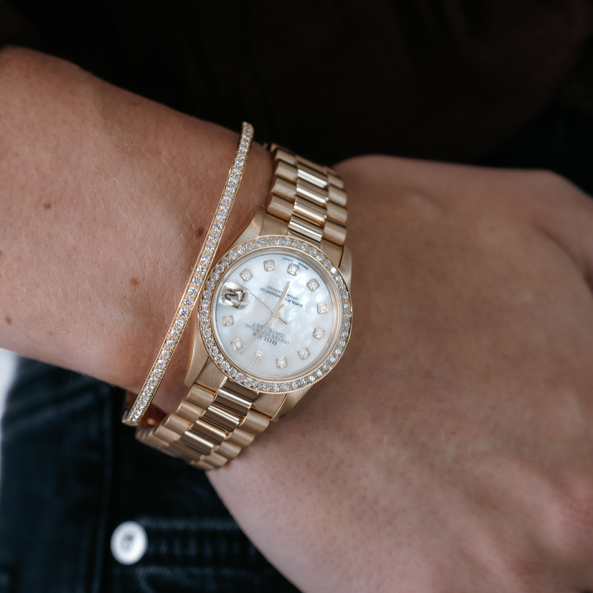 channel set diamond bangle bracelet