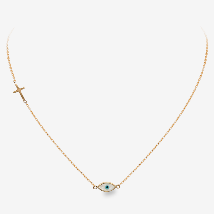 Evil Eye & Cross Necklace – Mavilo