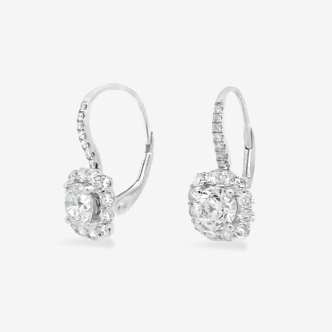French wire diamond earrings deals