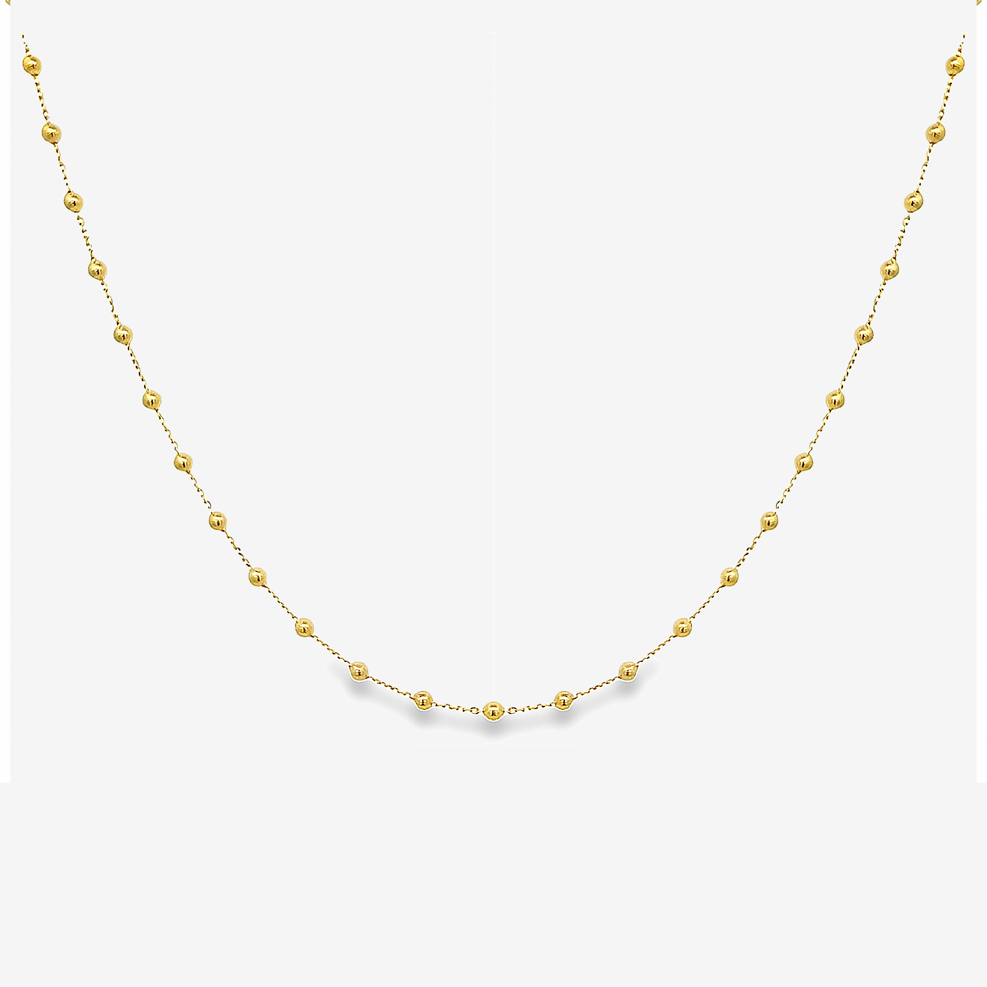 gold bead neckalce