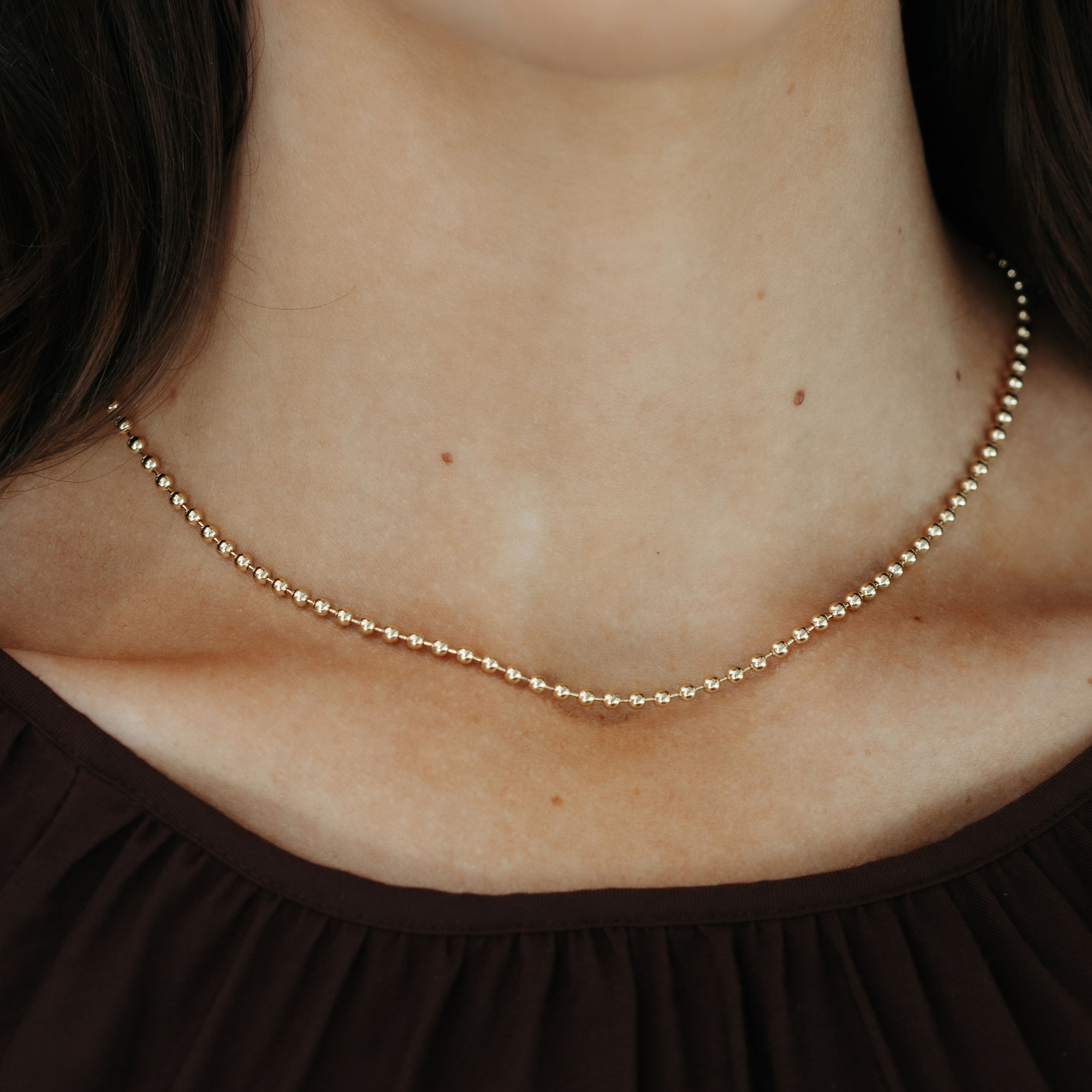 gold bead necklace