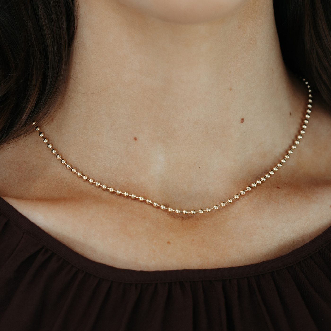 gold bead necklace