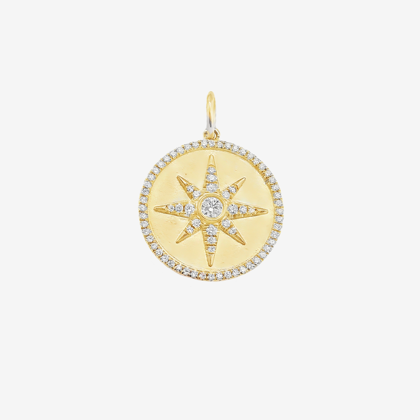 Gold & Diamond Compass Pendant