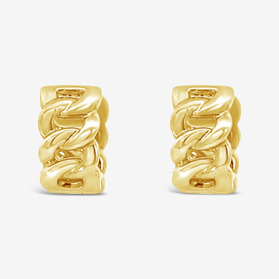 Gold Havana Huggie Earrings