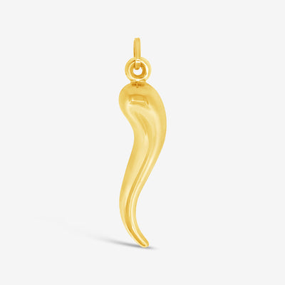 gold horn pendant