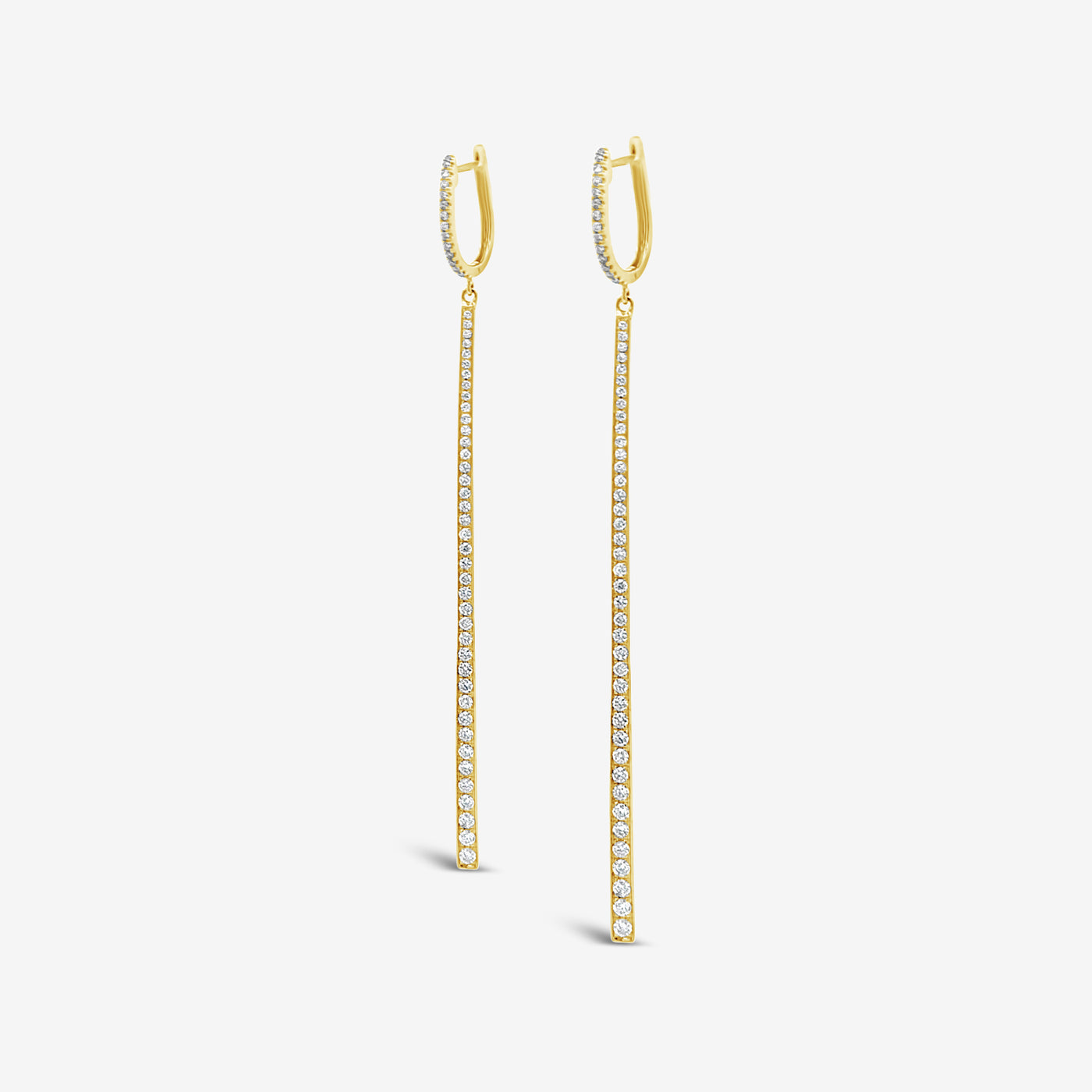 diamond straight drop earrings