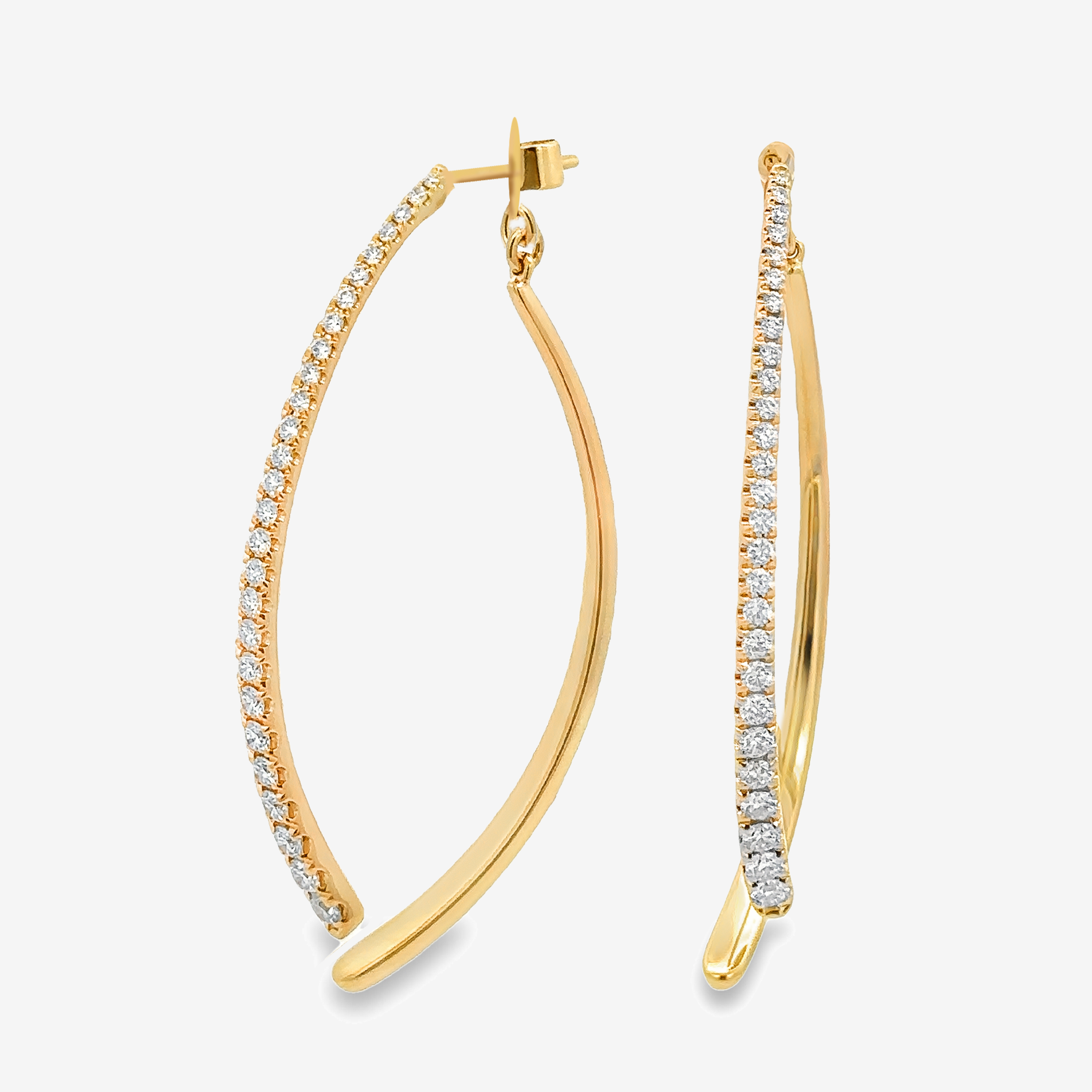 diamond swing earrings