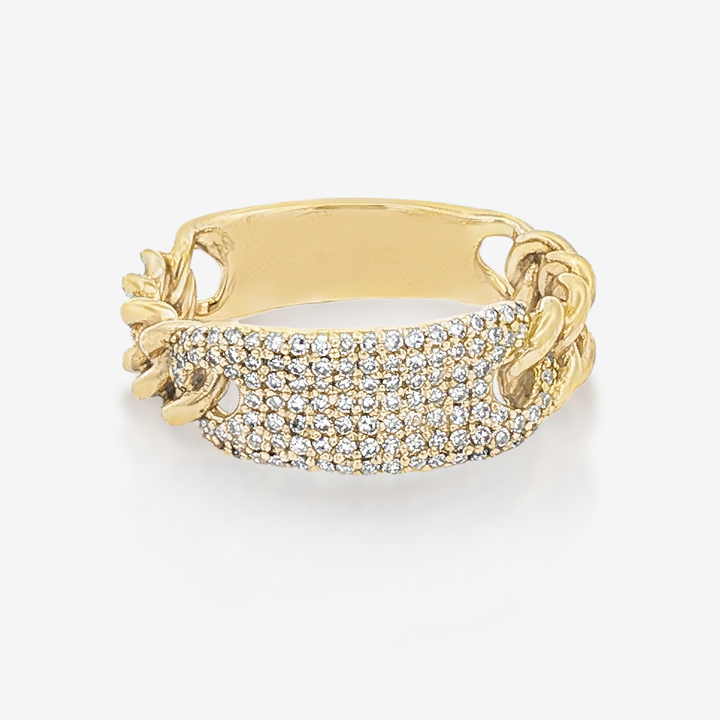 Havana Link Pave' Bar Ring