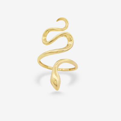 High Polished Serpent Wrap Ring