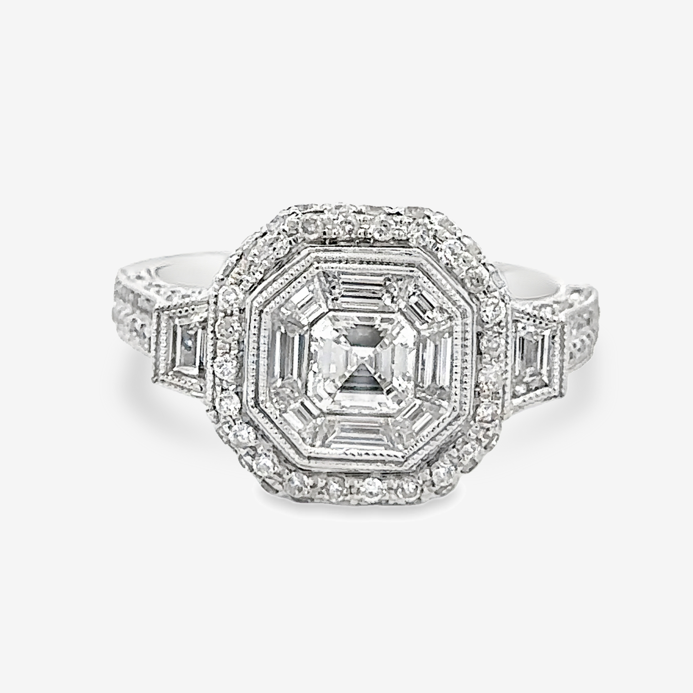Illusion Set 1.38CT Diamond Halo Ring