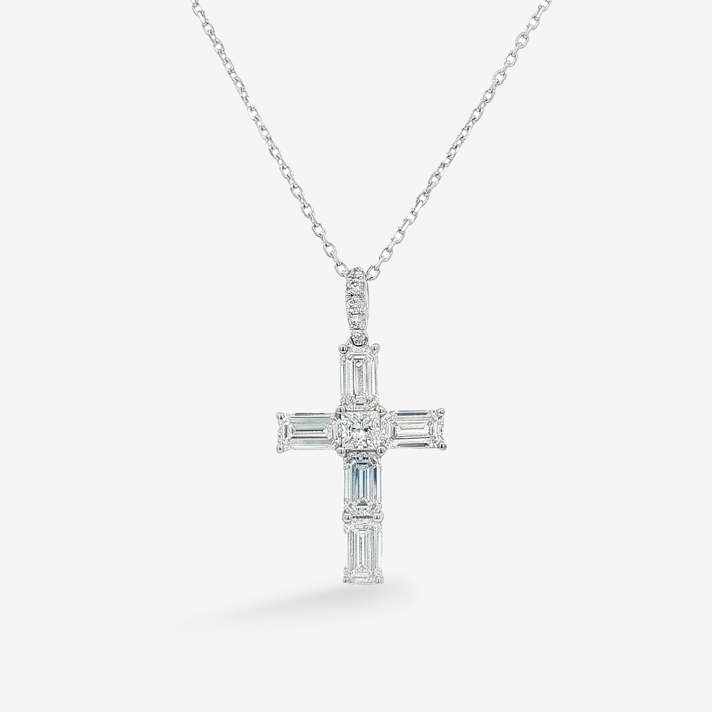 Lab Grown 1.88CT Diamond Cross Necklace