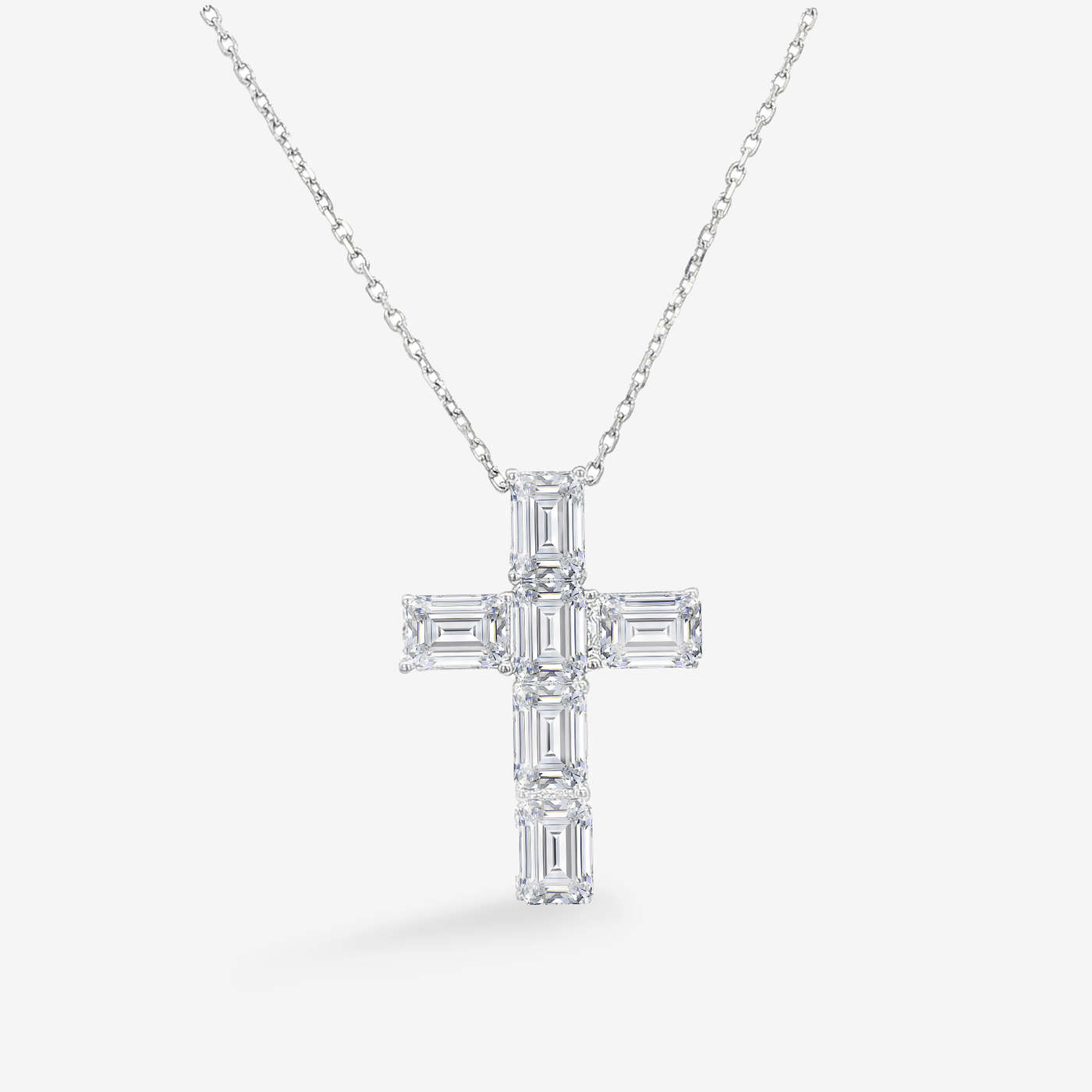 Lab Grown 3.09CT Diamond Cross Necklace