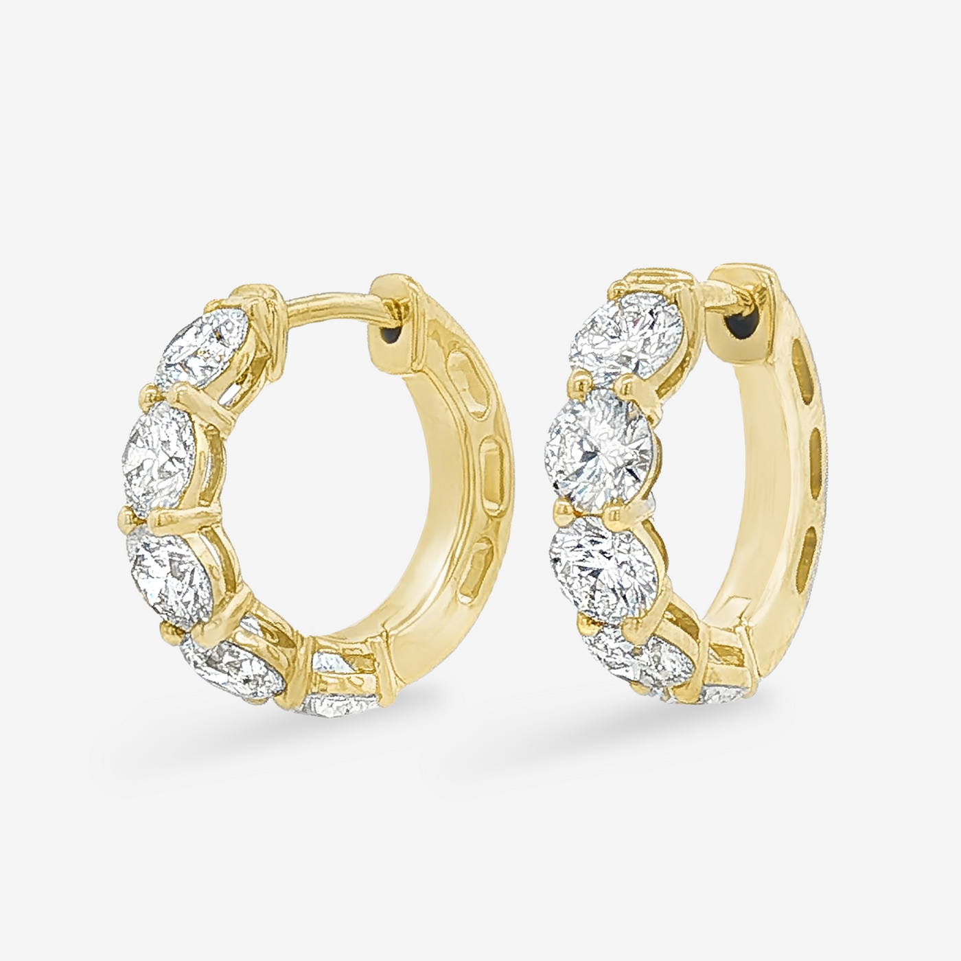 Lab Grown Diamond 1.95CT Huggie Earrings