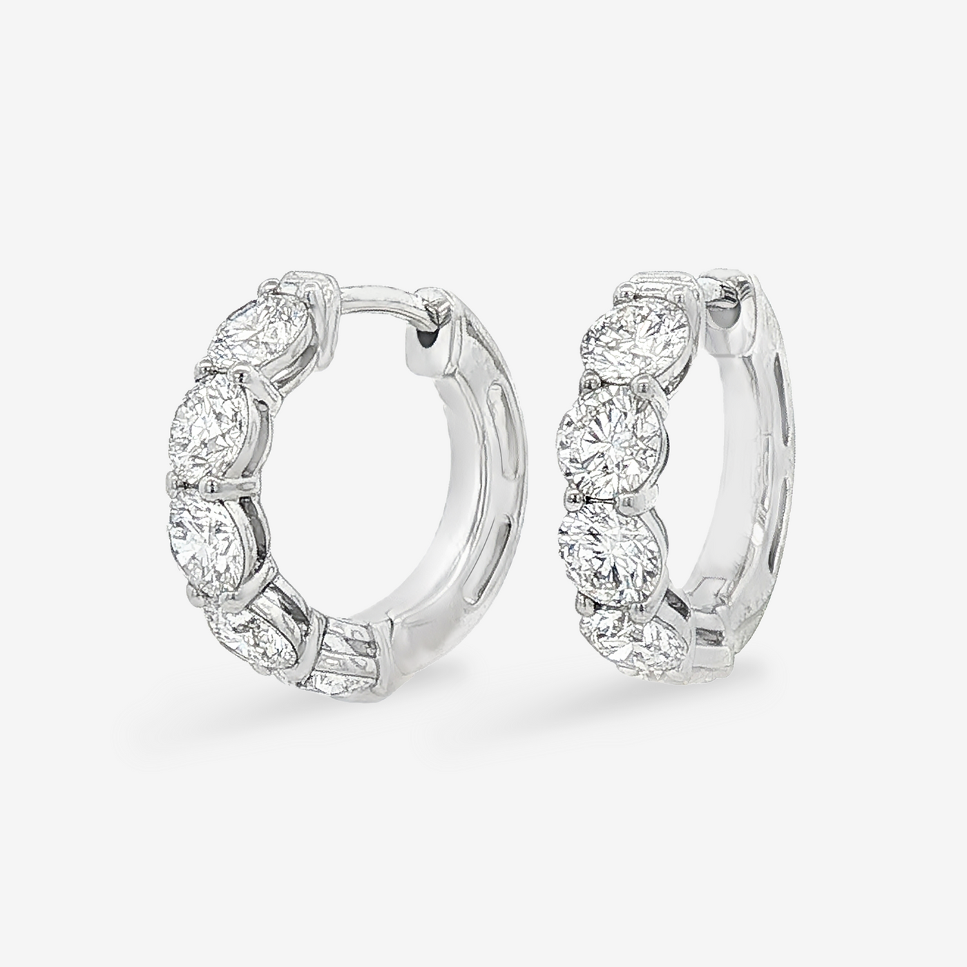 Lab Grown Diamond 1.95CT Huggie Earrings