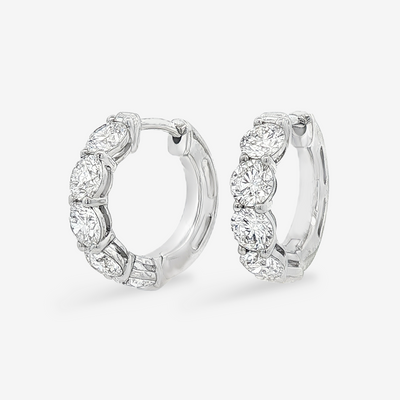 Lab Grown Diamond 1.95CT Huggie Earrings