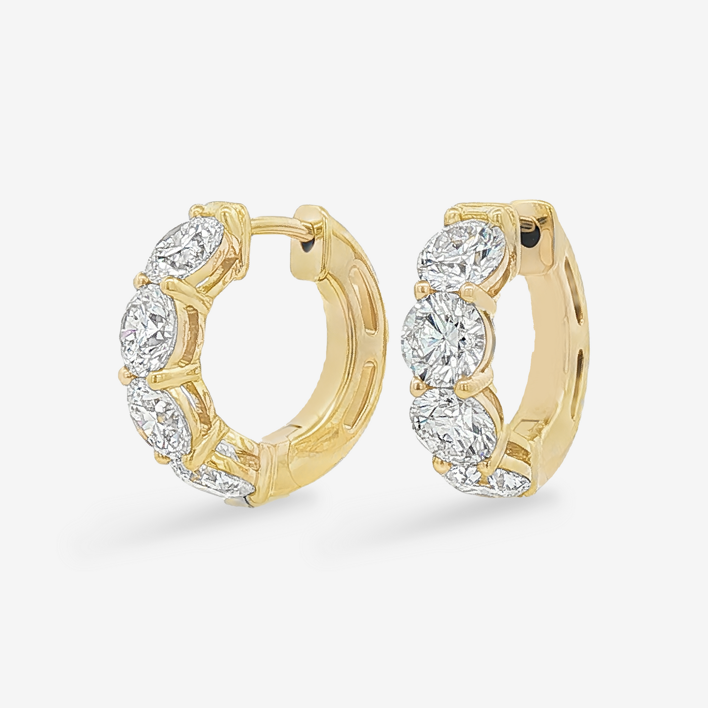 Lab Grown Diamond 3.05CT Huggie Earrings