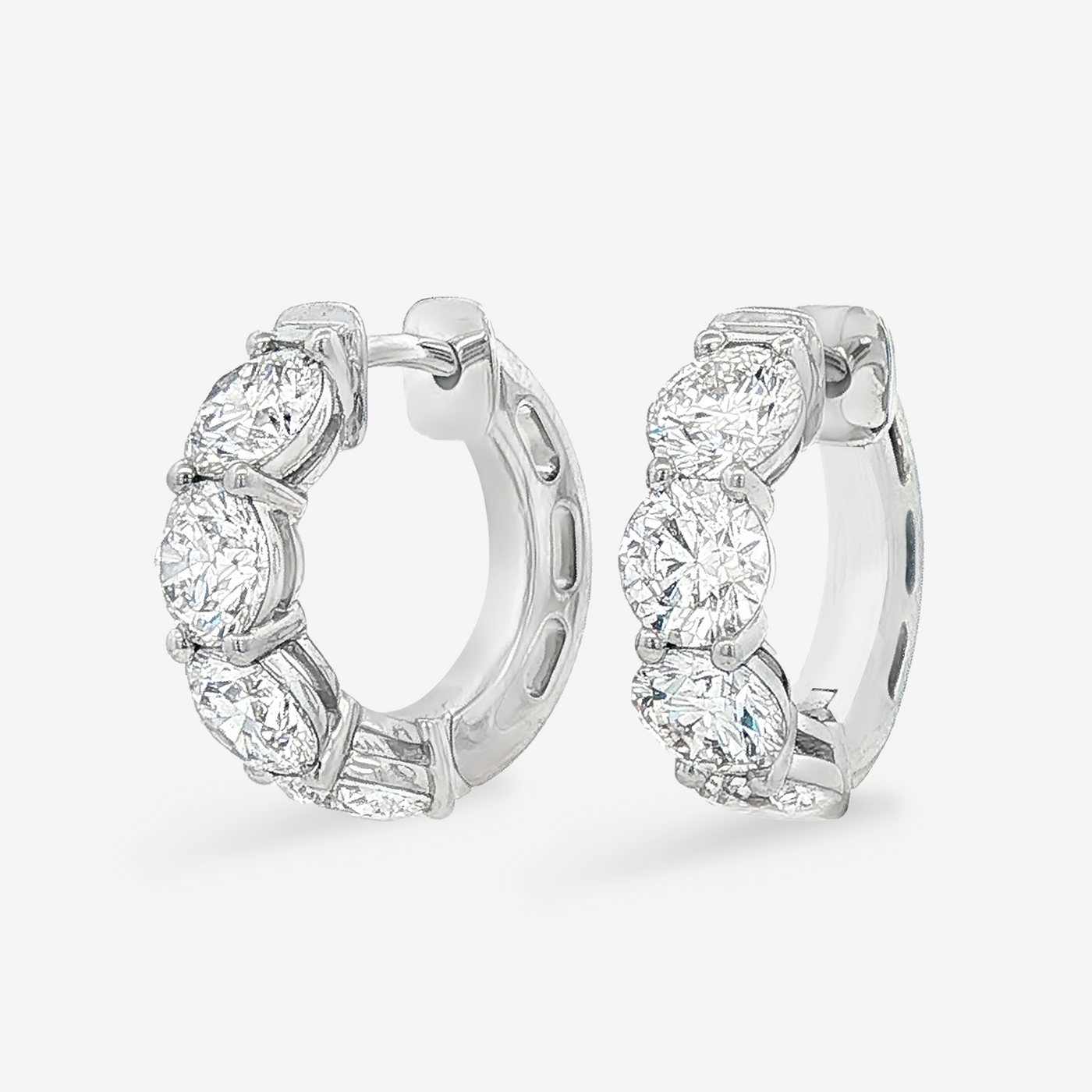 Lab Grown Diamond 3.45CT Huggie Earrings