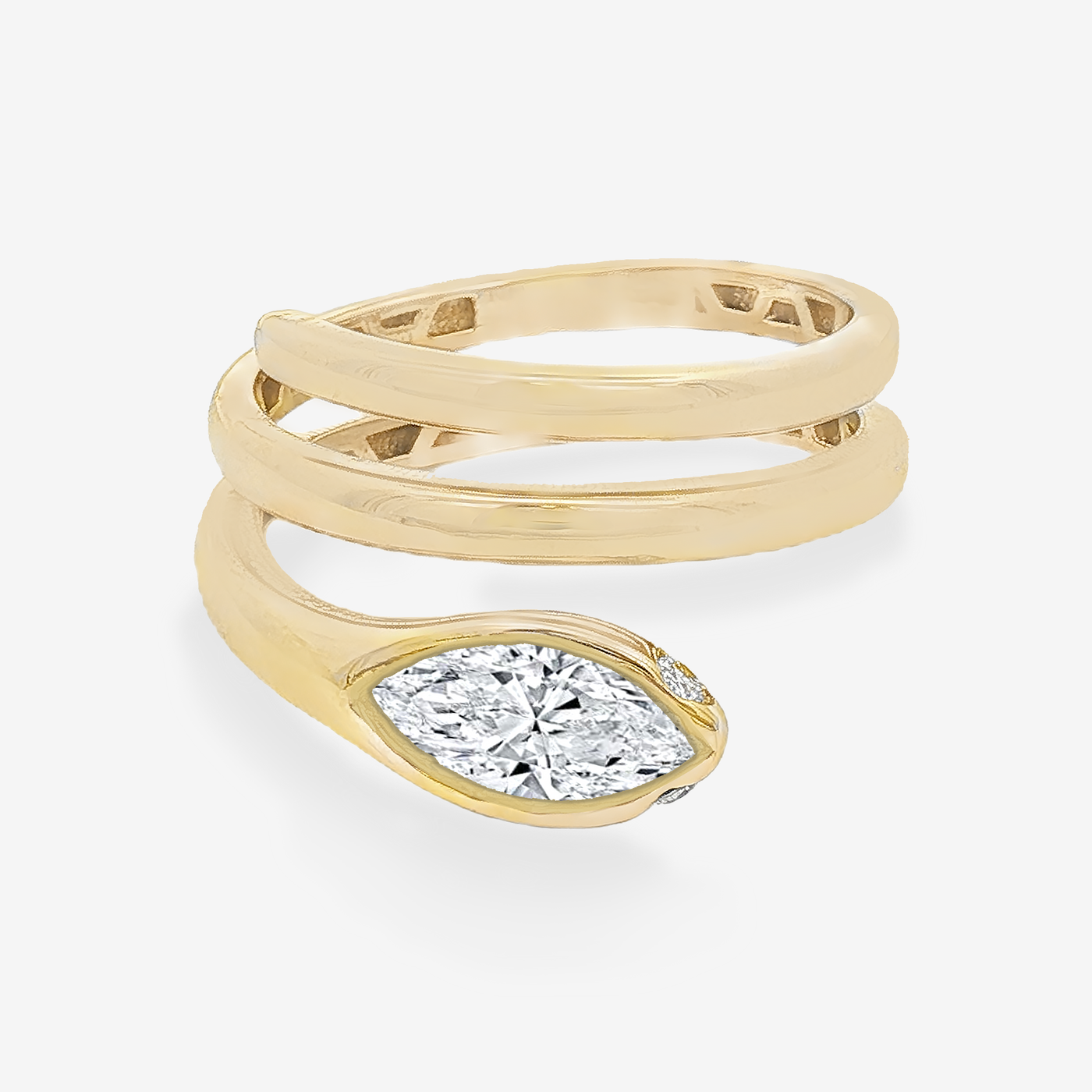 Lab Grown Diamond Wrap Serpent Ring