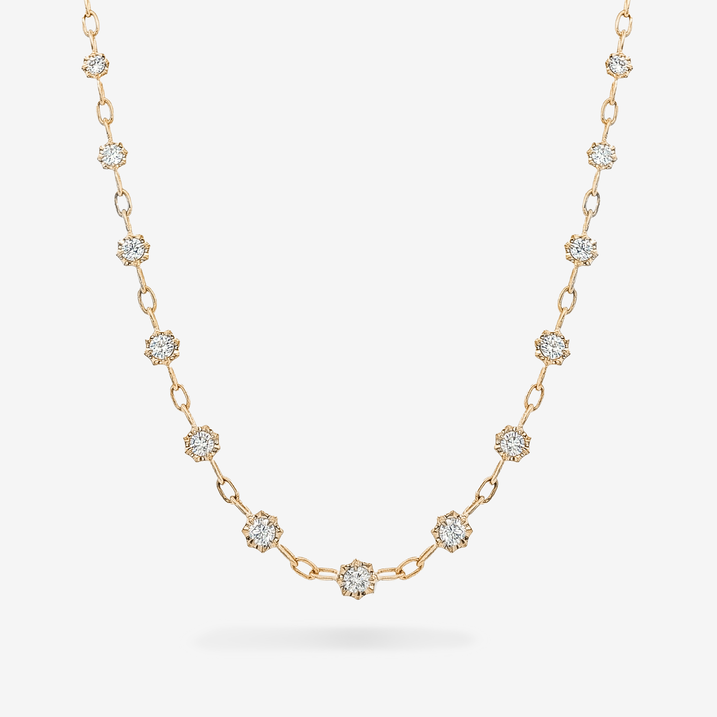 Lab Grown Graduated Diamond Vintage Necklace