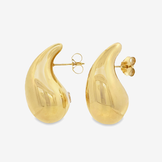 gold paint drop earrings