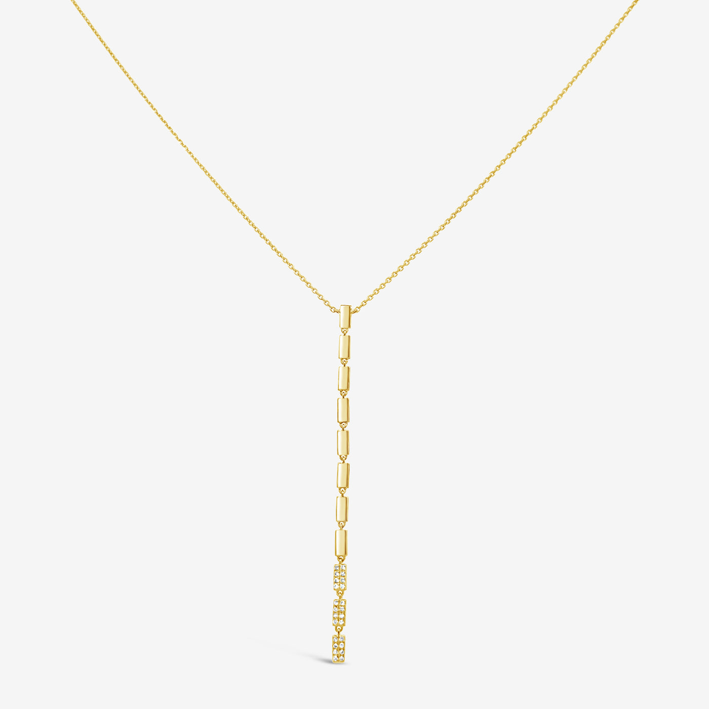 gold and diamond lariat necklace