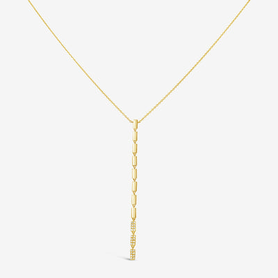 gold and diamond lariat necklace