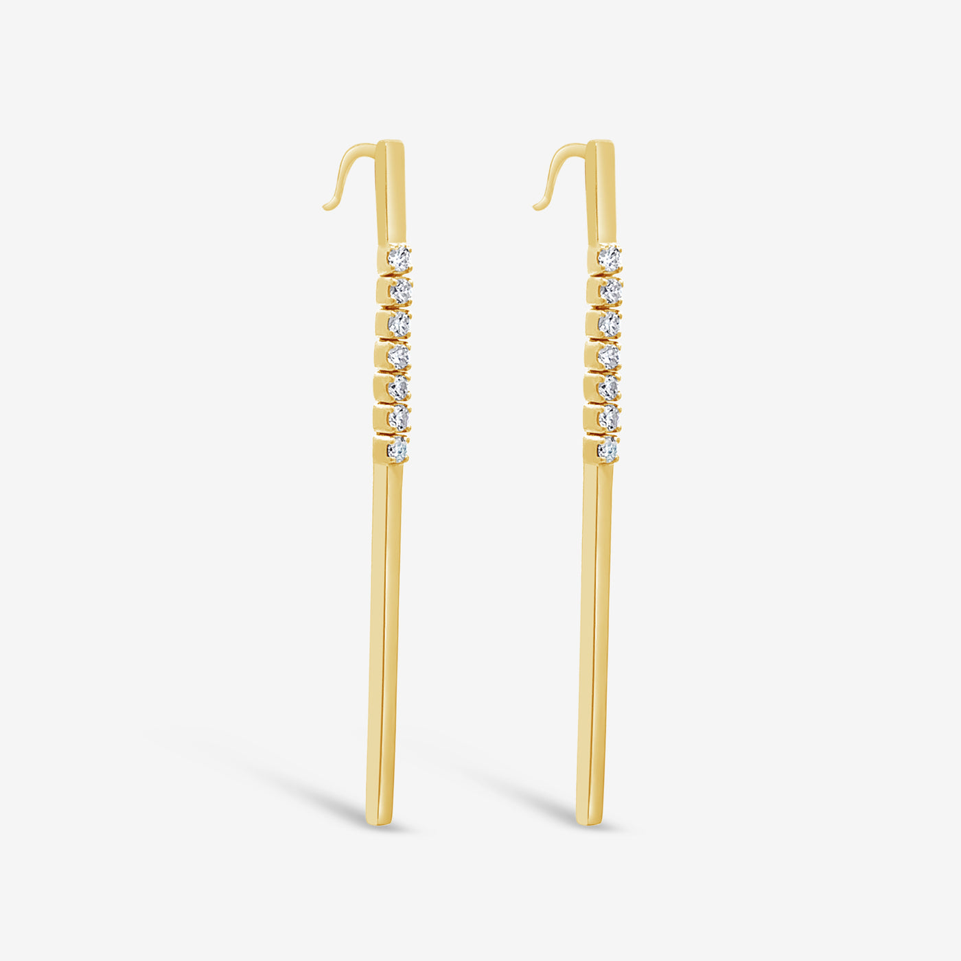 diamond bar earrings