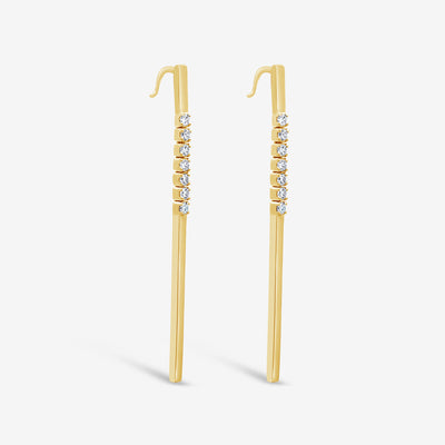 diamond bar earrings