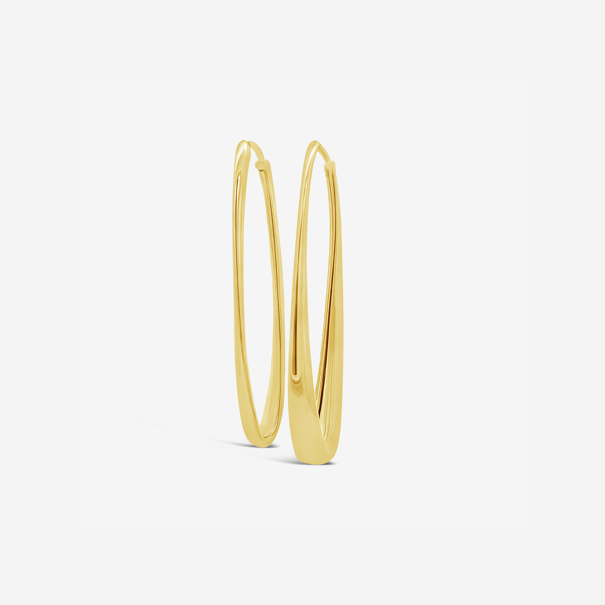 Long Oval Hoop Earrings
