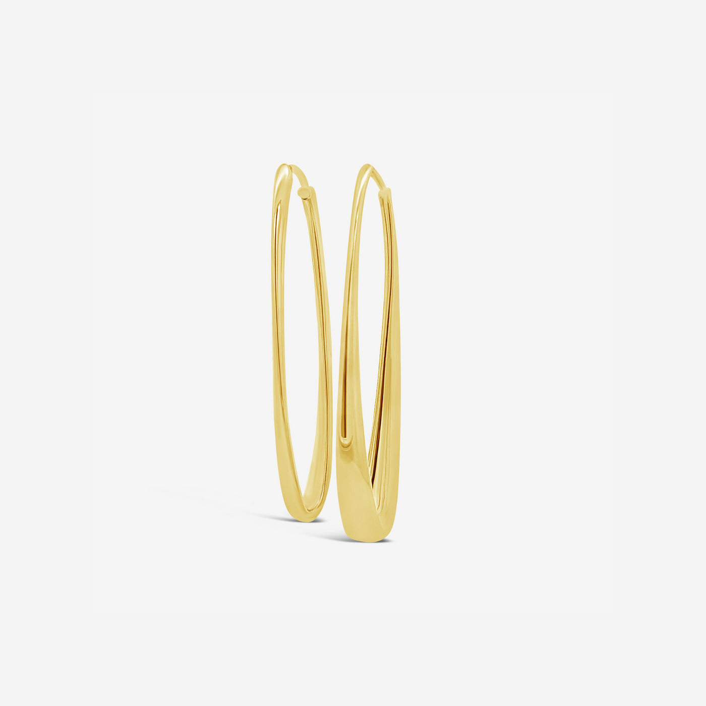 Long Oval Hoop Earrings