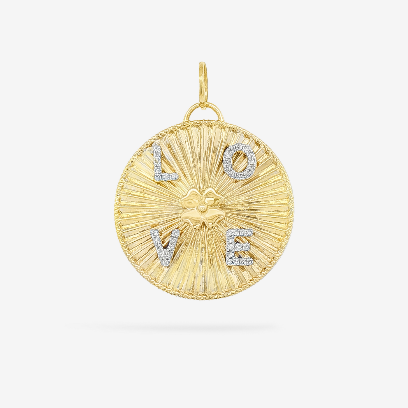 Luck & Love Fluted Disc Charm