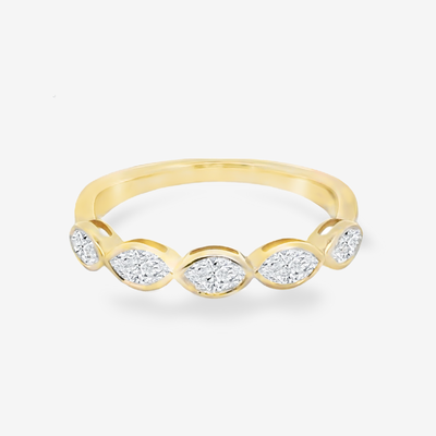 Marquise Halfway Bezel Ring