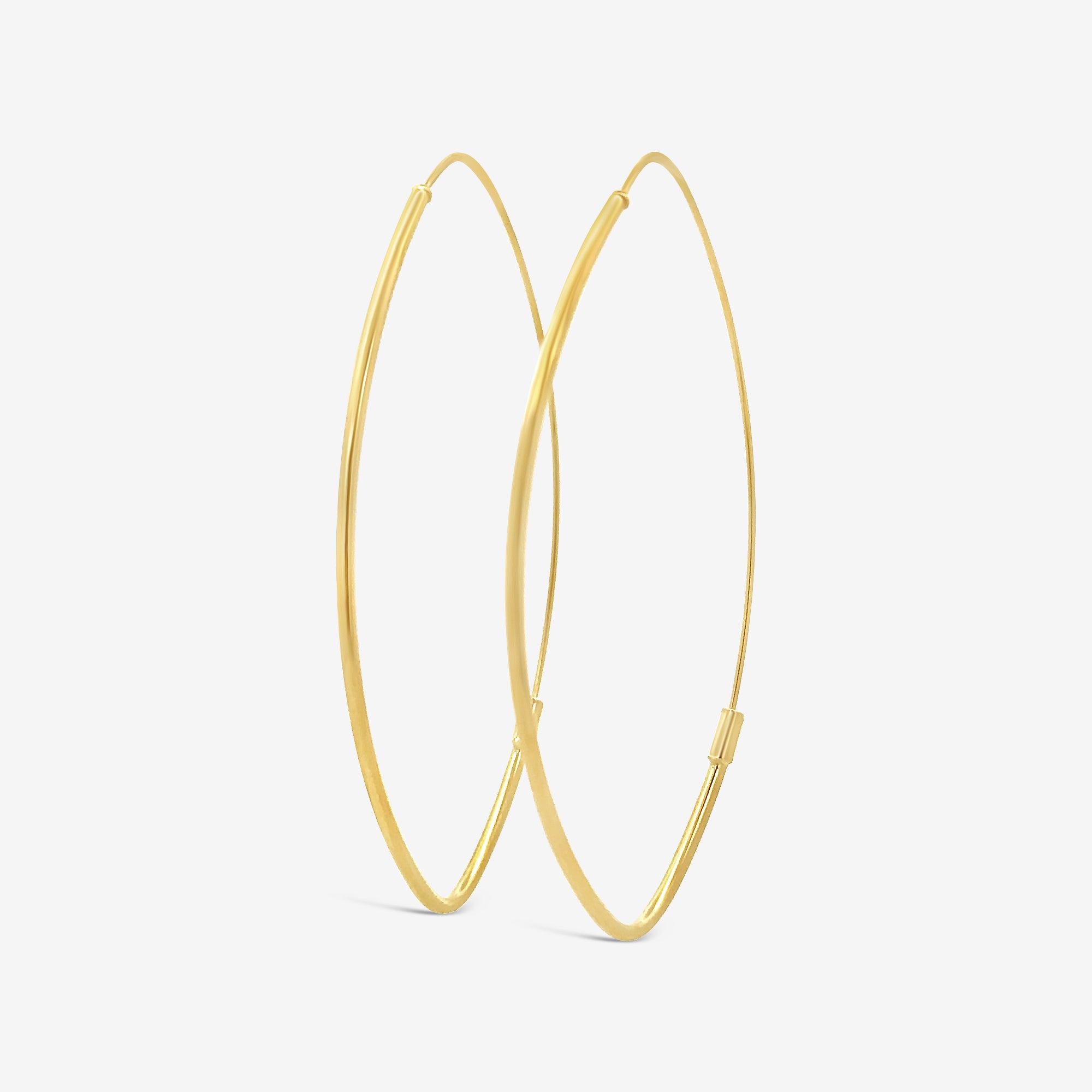gold oval hoop earrings