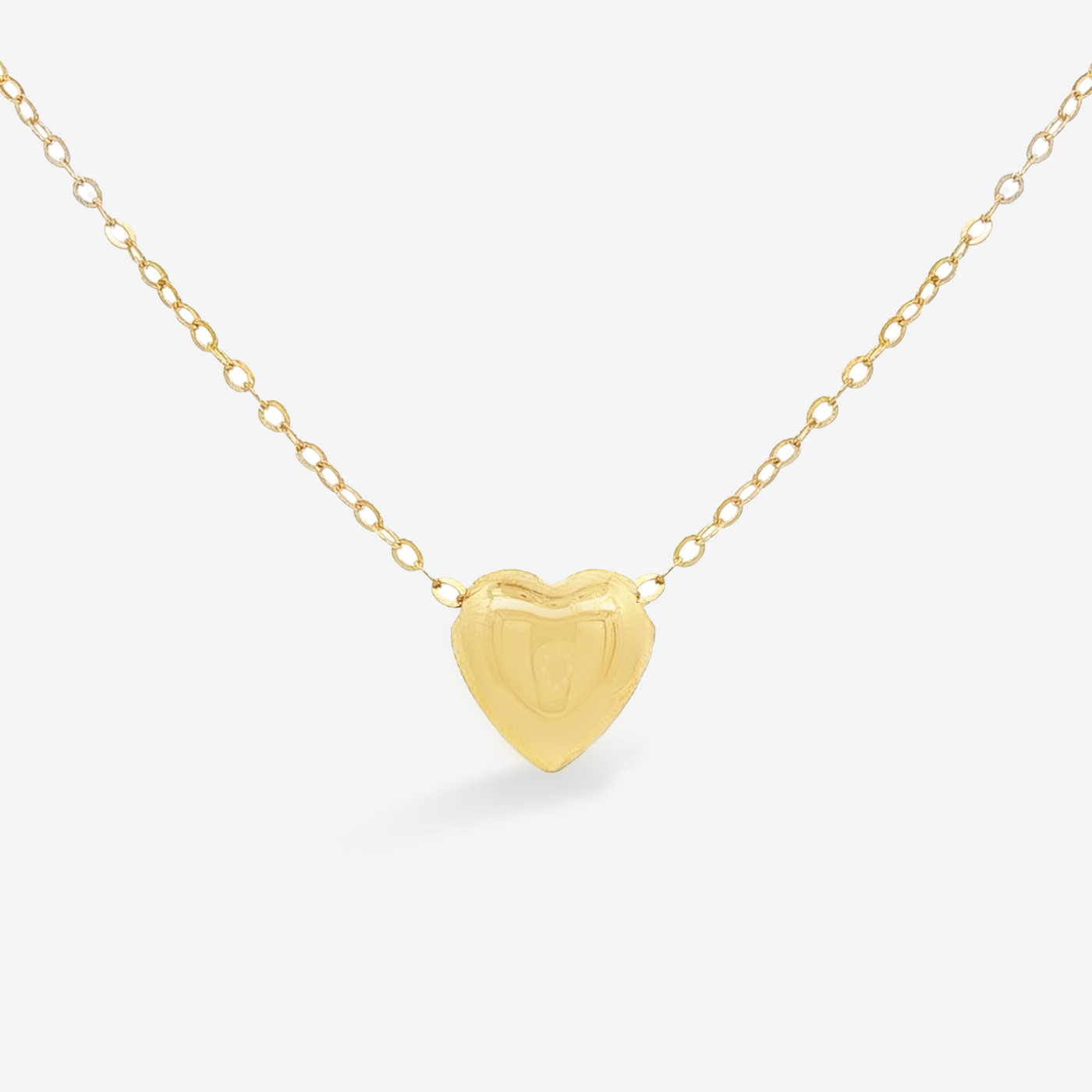 Medium Puffed Heart Necklace