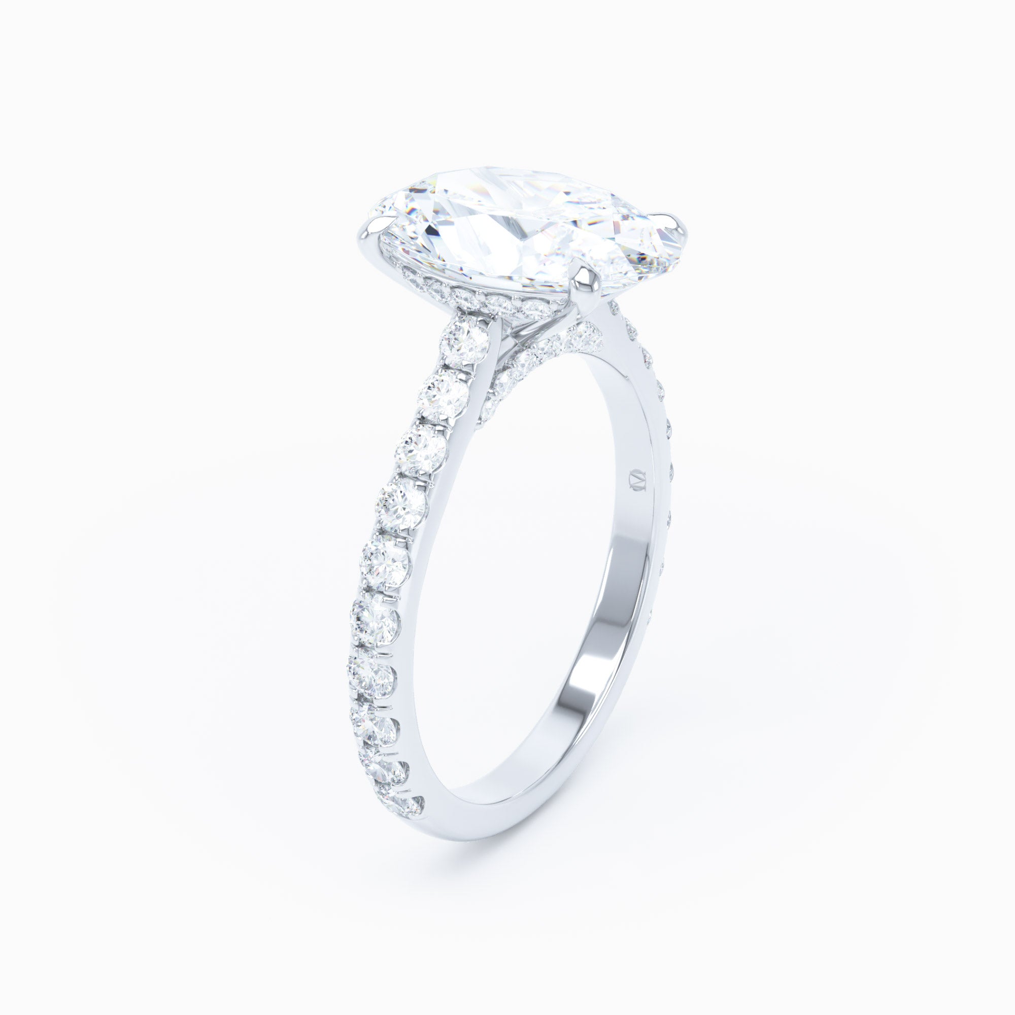white gold oval cut diamond engagement ring