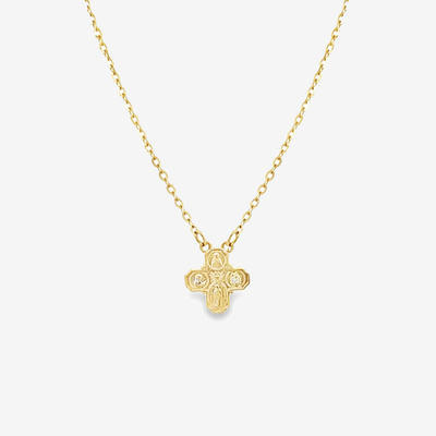 Mini 4 Way Saint Cross Necklace