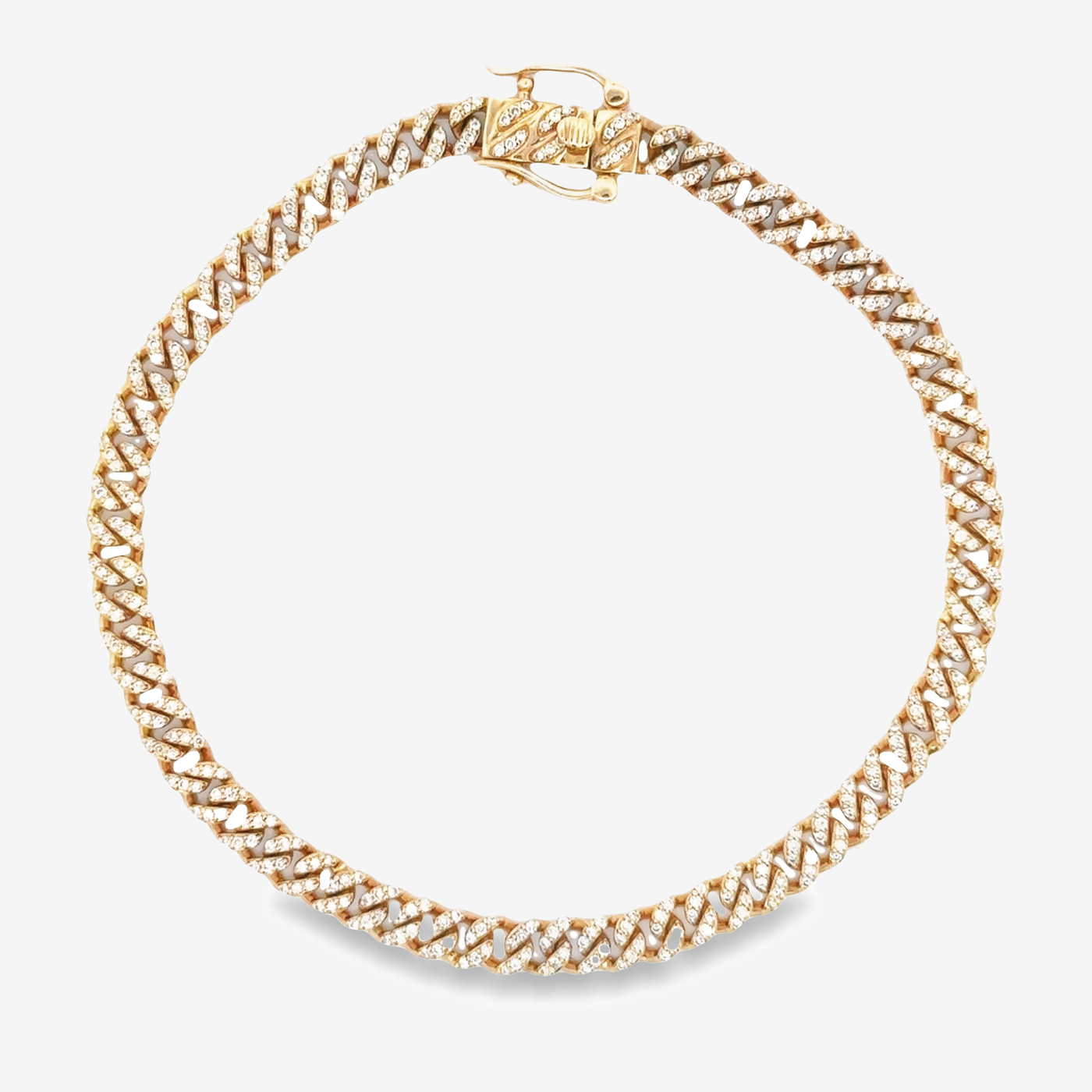 diamond covered havana link bracelet