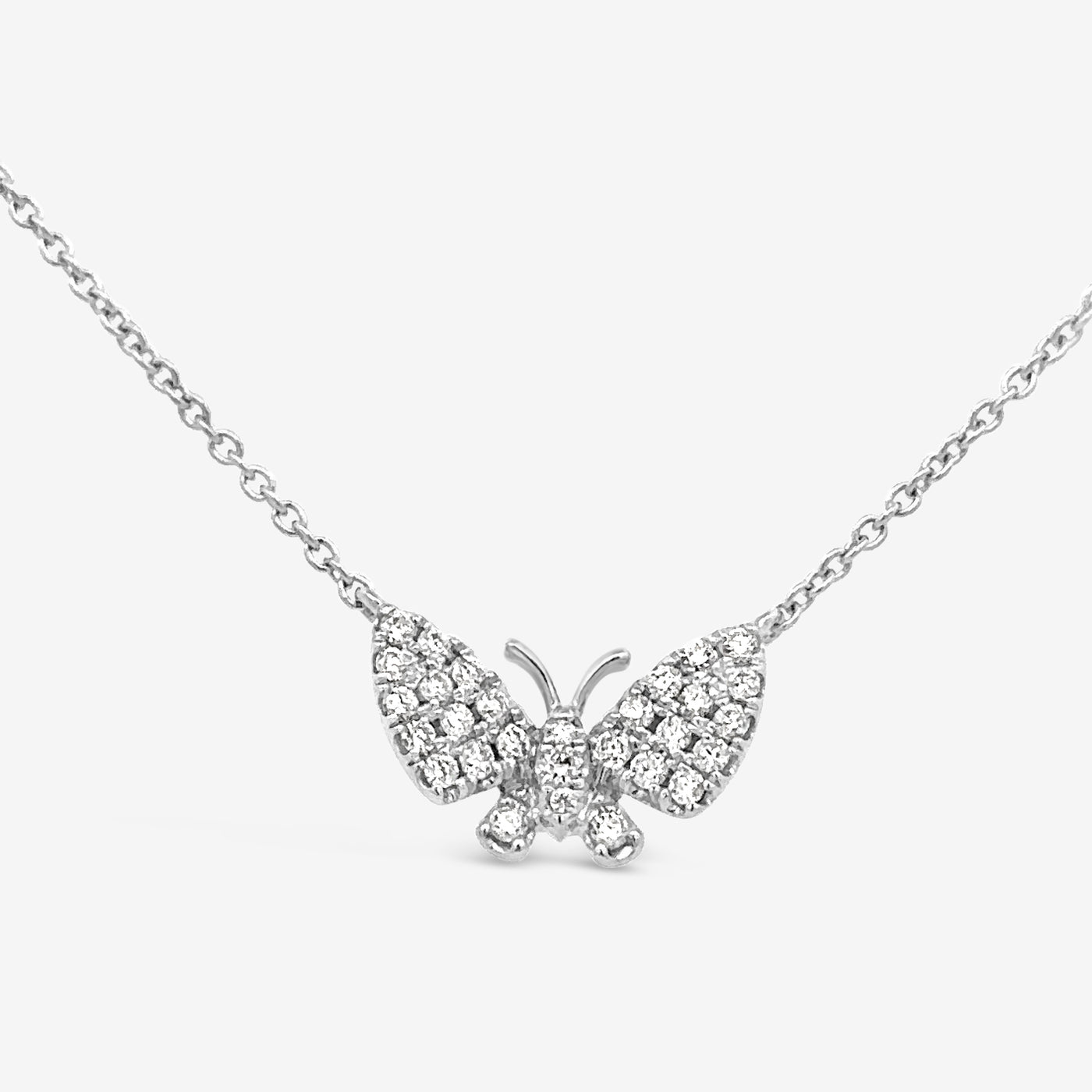 Mini Monarch Butterfly Diamond Necklace