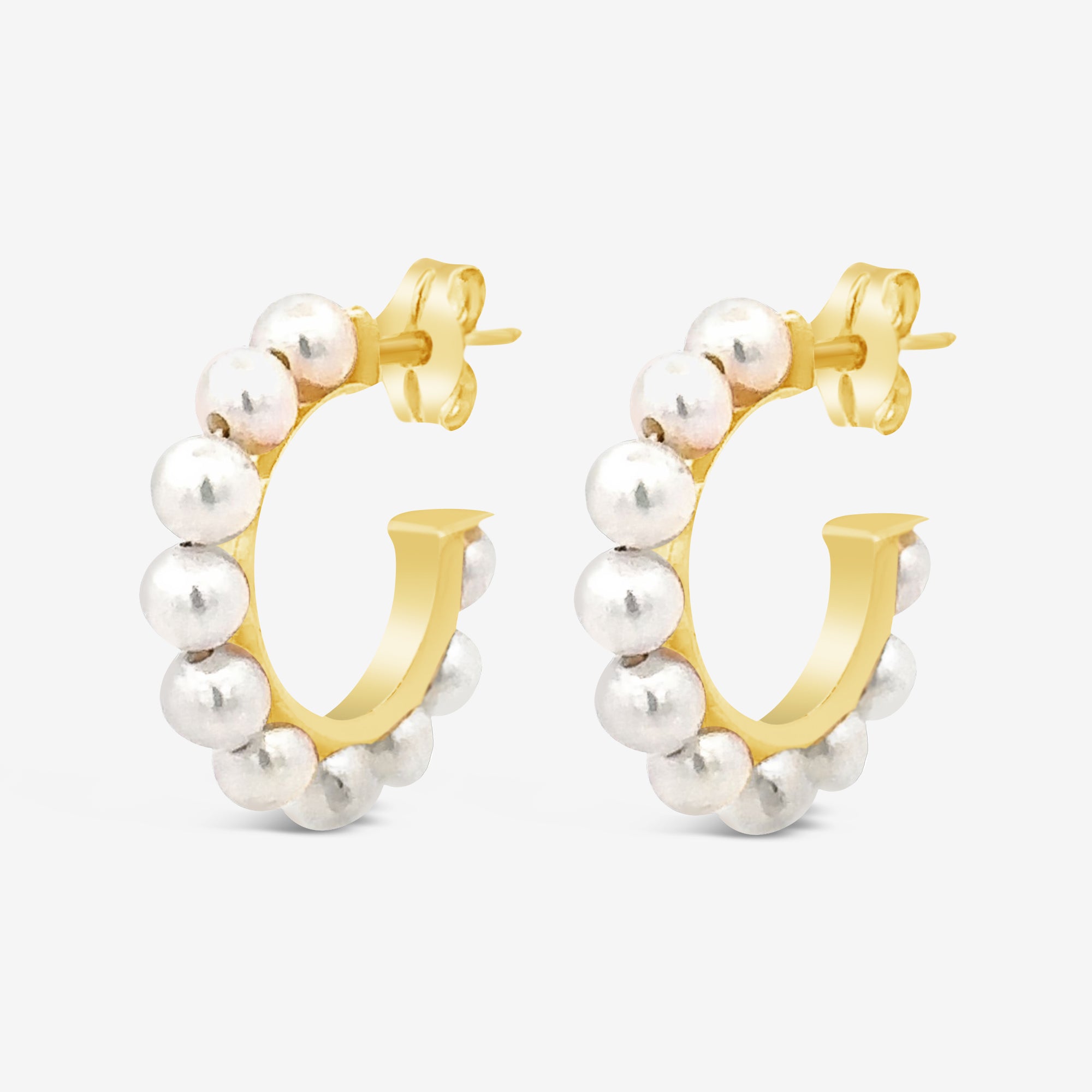 pearl hoop earrings