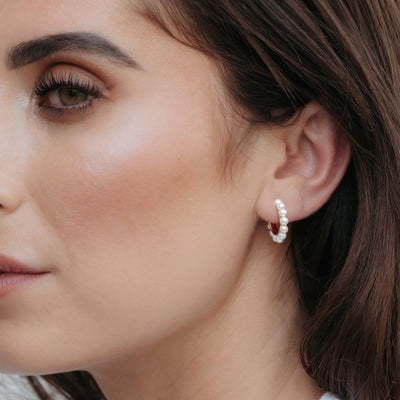 pearl hoop earrings