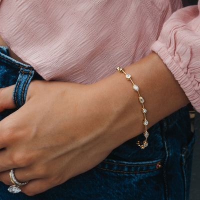mixed diamond shapes bracelet
