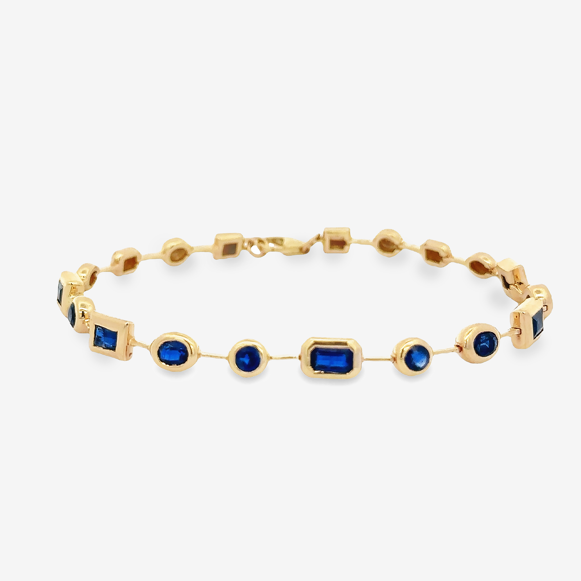 mixed sapphire shapes bracelet